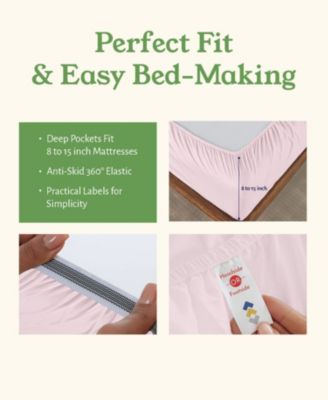 Sheets Set, Authentic 100% Organic Cotton Percale, Bed Sheet