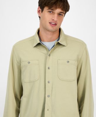 Men's Ben and Terry Long Sleeve Button-Down Shirt Jacket
