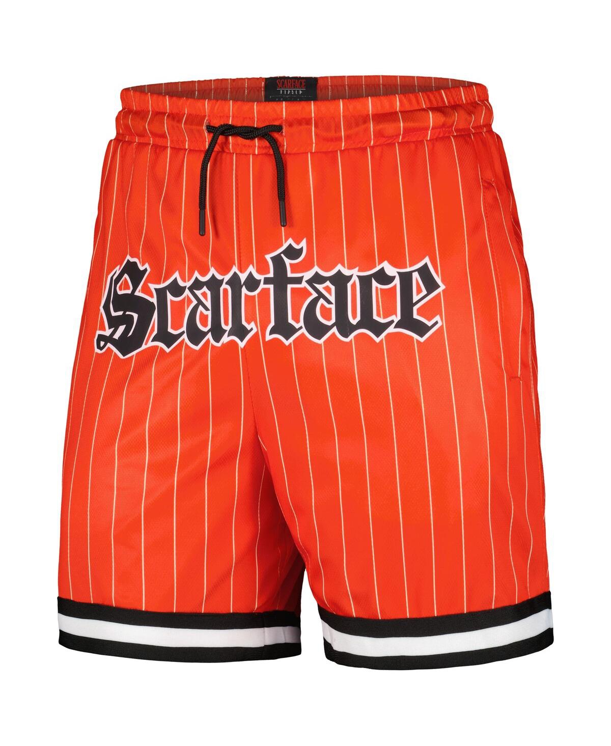 Reason Men's And Women's Orange Scarface Pinstripe Shorts In Orange