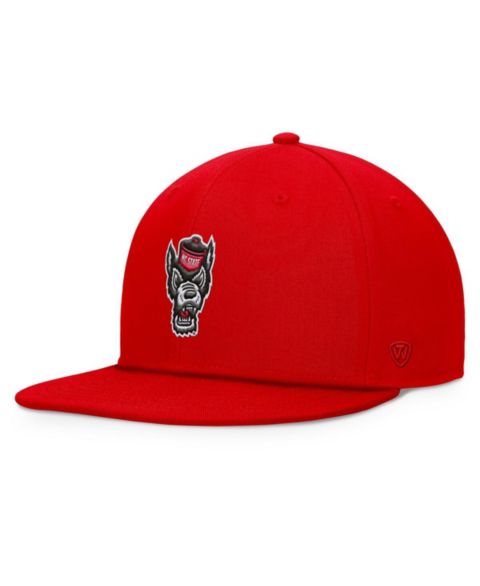 Мужская кепка Top of the World Red NC State Wolfpack Fundamental Snapback Hat