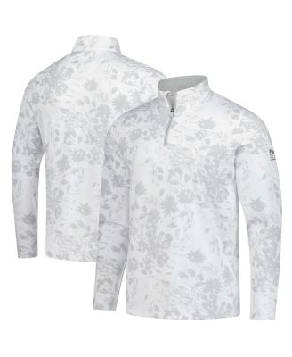 Puma - Men's White FedEx St. Jude Championship Pure 2.0 Rose Quarter-Zip Pullover Sweatshirt
