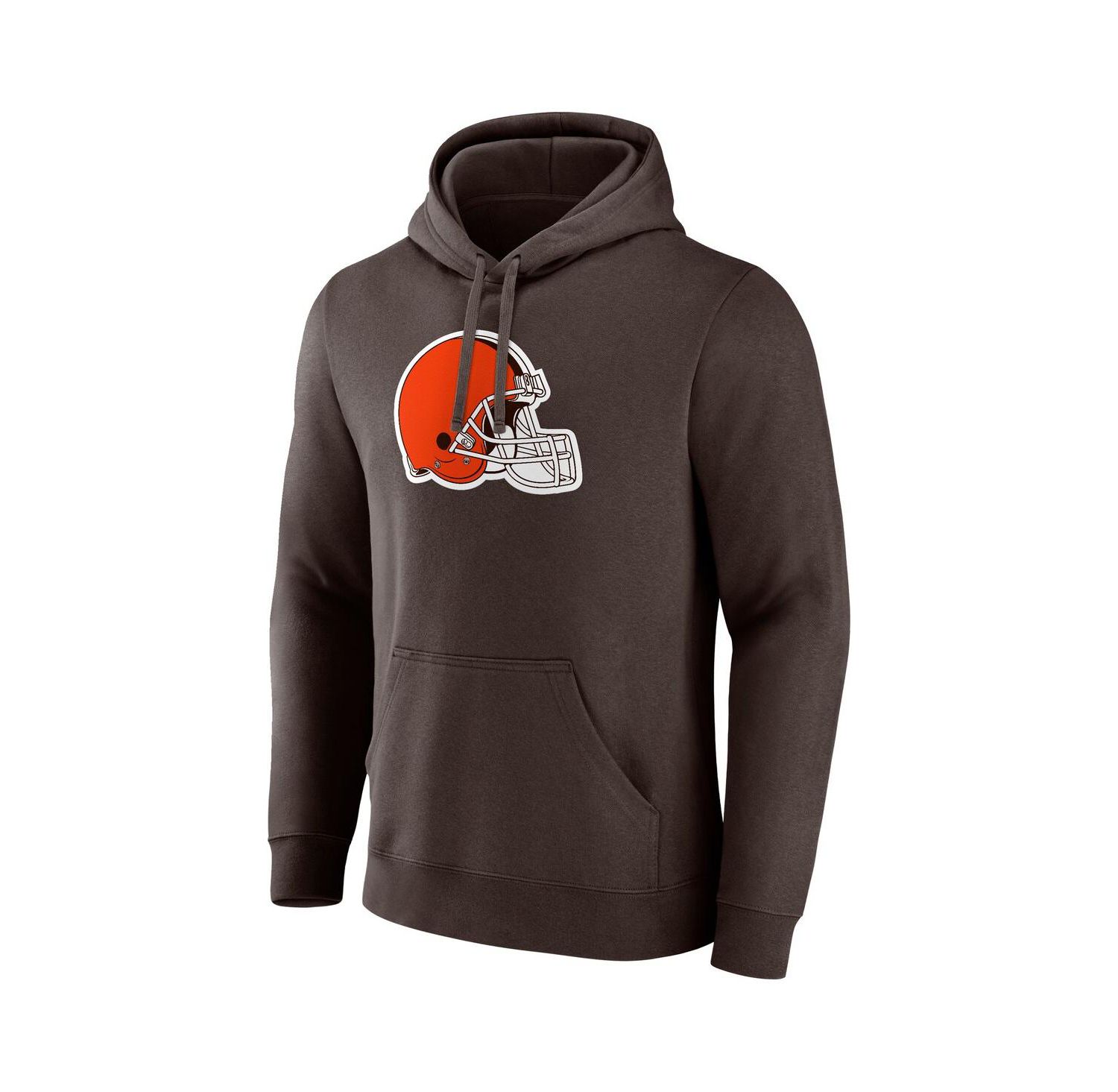 Men's Brown Cleveland Browns Primary Logo Pullover Hoodie