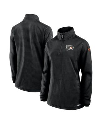 Fanatics - Women's Black Philadelphia Flyers Authentic Pro Rink Lightweight Quarter-Zip Pullover Sweatshirt
