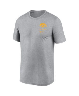 Men's Heather Gray Iowa Hawkeyes Primary Logo Legend Performance T-Shirt