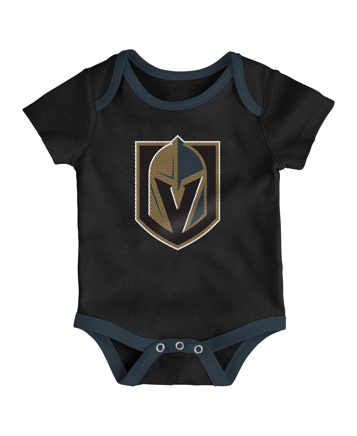 Outerstuff Baby Boys And Girls 3-piece Vegas Golden Knights Legend Bodysuit Set In Multi