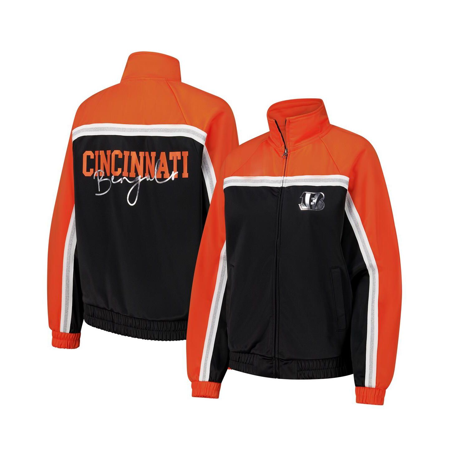 Женская куртка G-III 4Her by Carl Banks Black Cincinnati Bengals Post Game Full-Zip Track Jacket — фото 1