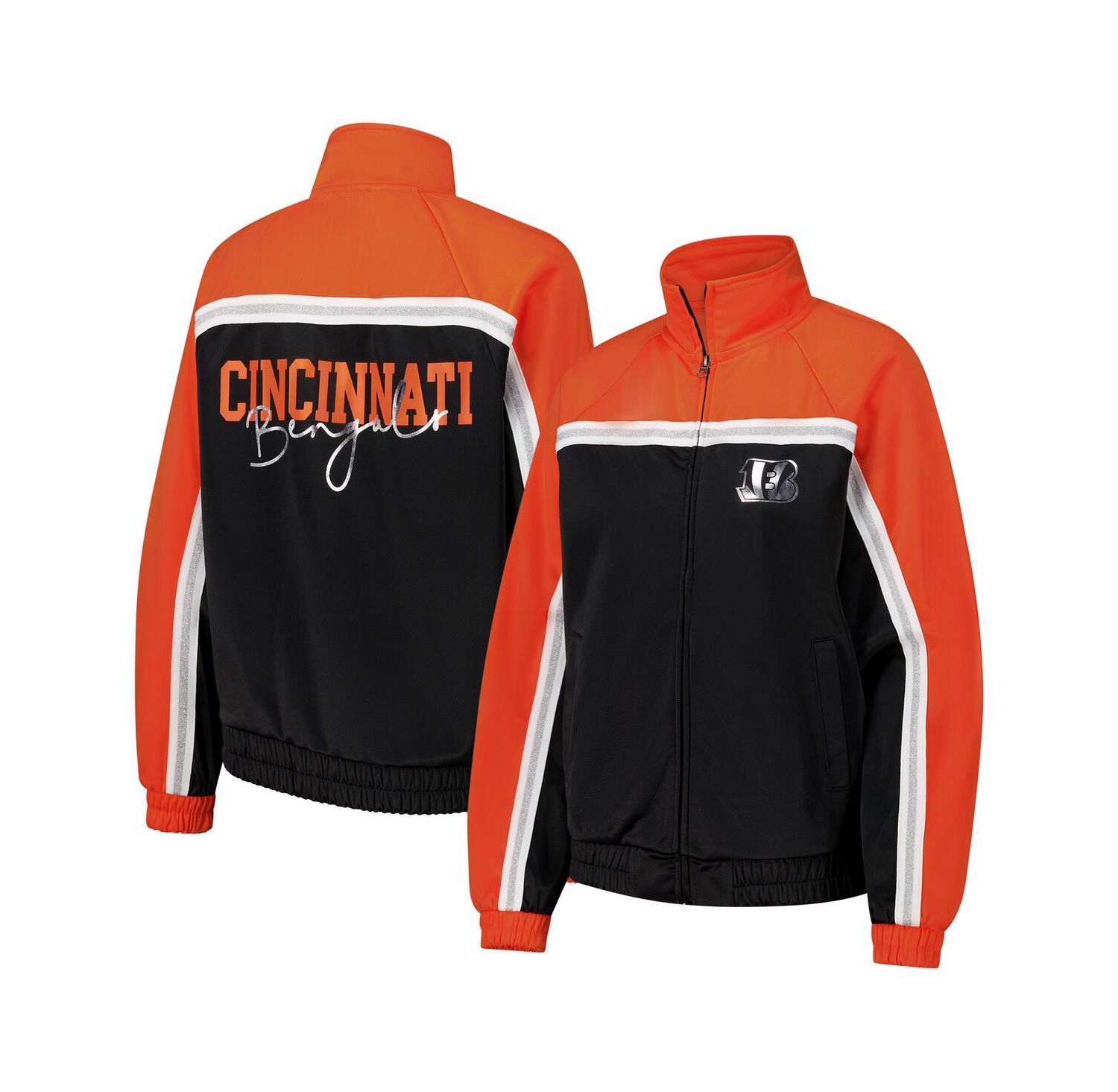 Women's Black Cincinnati Bengals Post Game Full-Zip Track Jacket