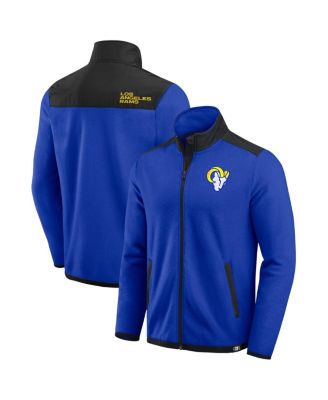 Fanatics - Men's Royal Los Angeles Rams Color Block Polar Fleece Full-Zip Jacket