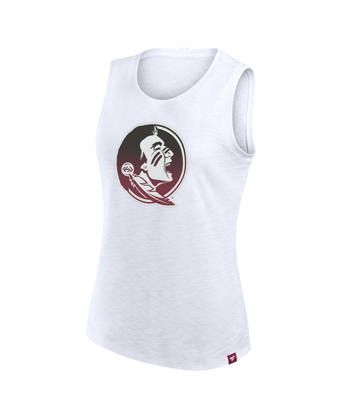 Fanatics Women's White Florida State Seminoles Activate Slub Tank Top In White