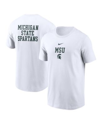 Nike - Men's White Michigan State Spartans 2-Hit Stacked T-Shirt