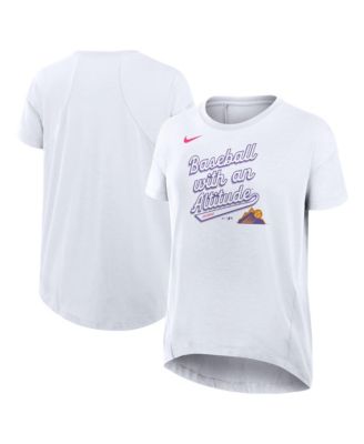 Nike - Women's White Colorado Rockies 2025 City Connect Flowy Fashion Tri-Blend Performance T-Shirt