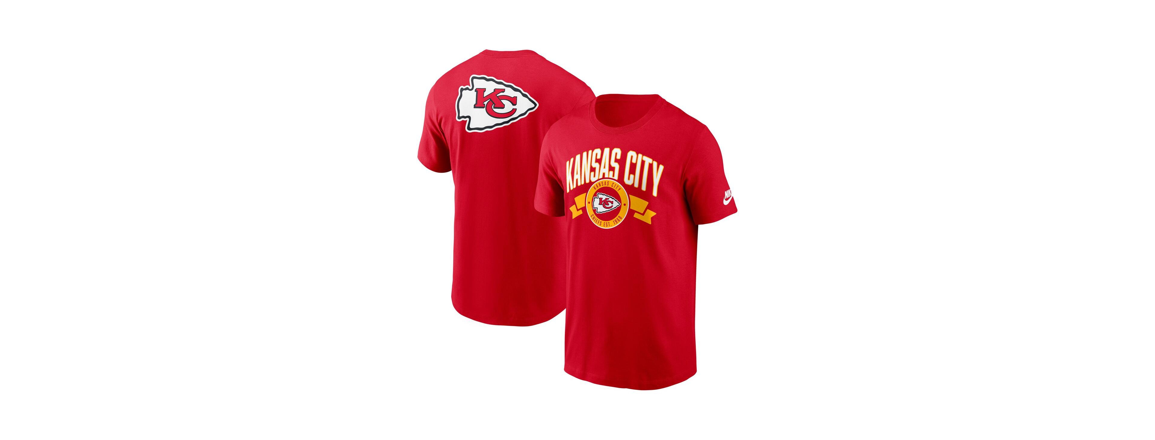 Nike Men's Red Kansas City Chiefs Rewind Front and Back Hit Essential T-Shirt
