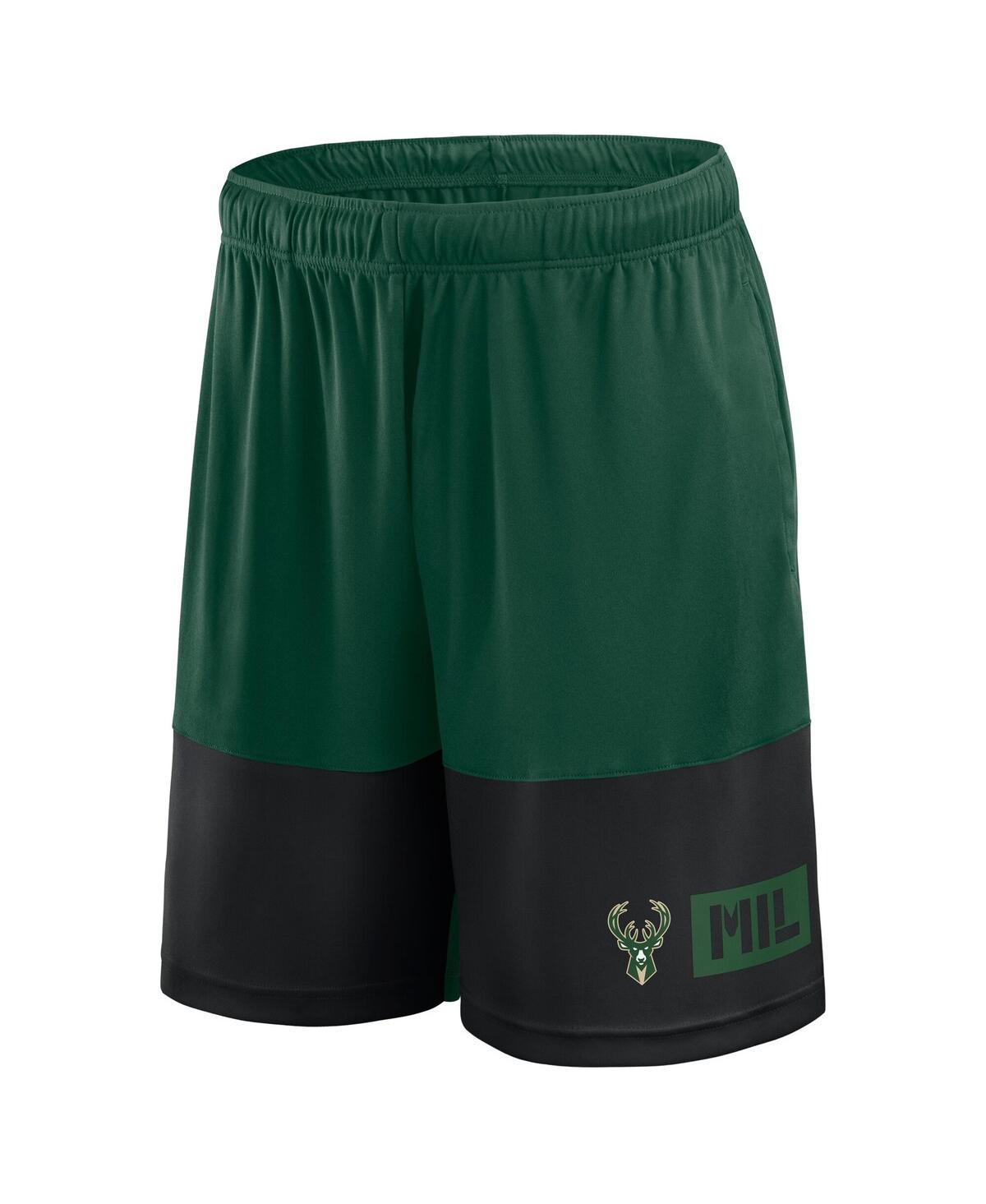 Logo Athletic Men's Hunter Green Milwaukee Bucks Best Of The Best Shorts In Green