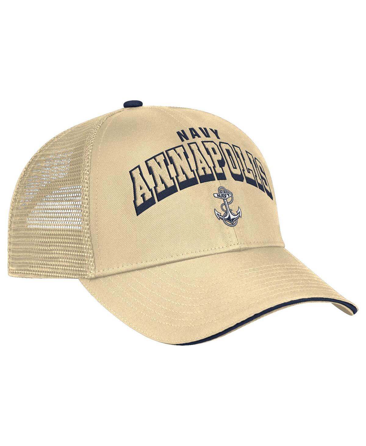 Colosseum Men's Gold Navy Midshipmen Wyatt Adjustable Hat In Gold