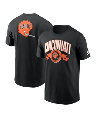 Nike - Men's Black Cincinnati Bengals Rewind Front and Back Hit Essential T-Shirt