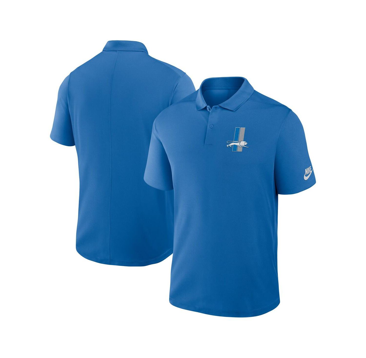 Men's Blue Detroit Lions Rewind Victory Performance Polo Shirt