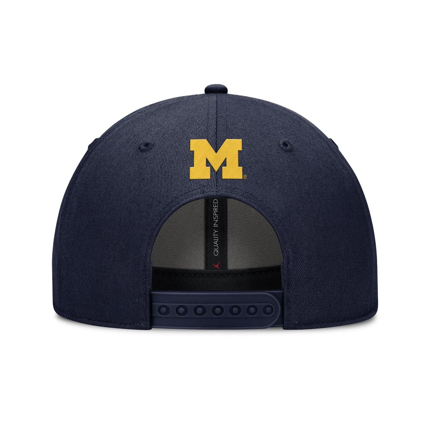 Men's Navy Michigan Wolverines Slanted Primetime Rise Performance Adjustable Hat
