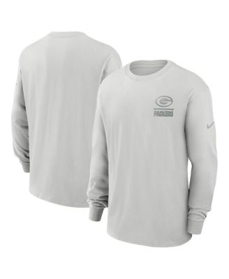 Nike - Men's Gray Green Bay Packers Essential Heavy Max90 Long Sleeve T-Shirt