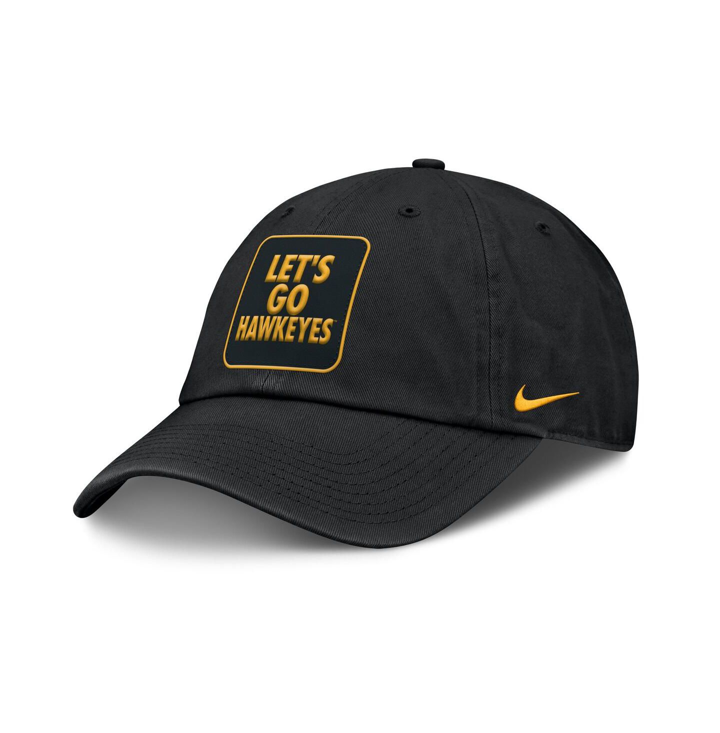 Мужская кепка Nike Black Iowa Hawkeyes Local Club Adjustable Hat — фото 1