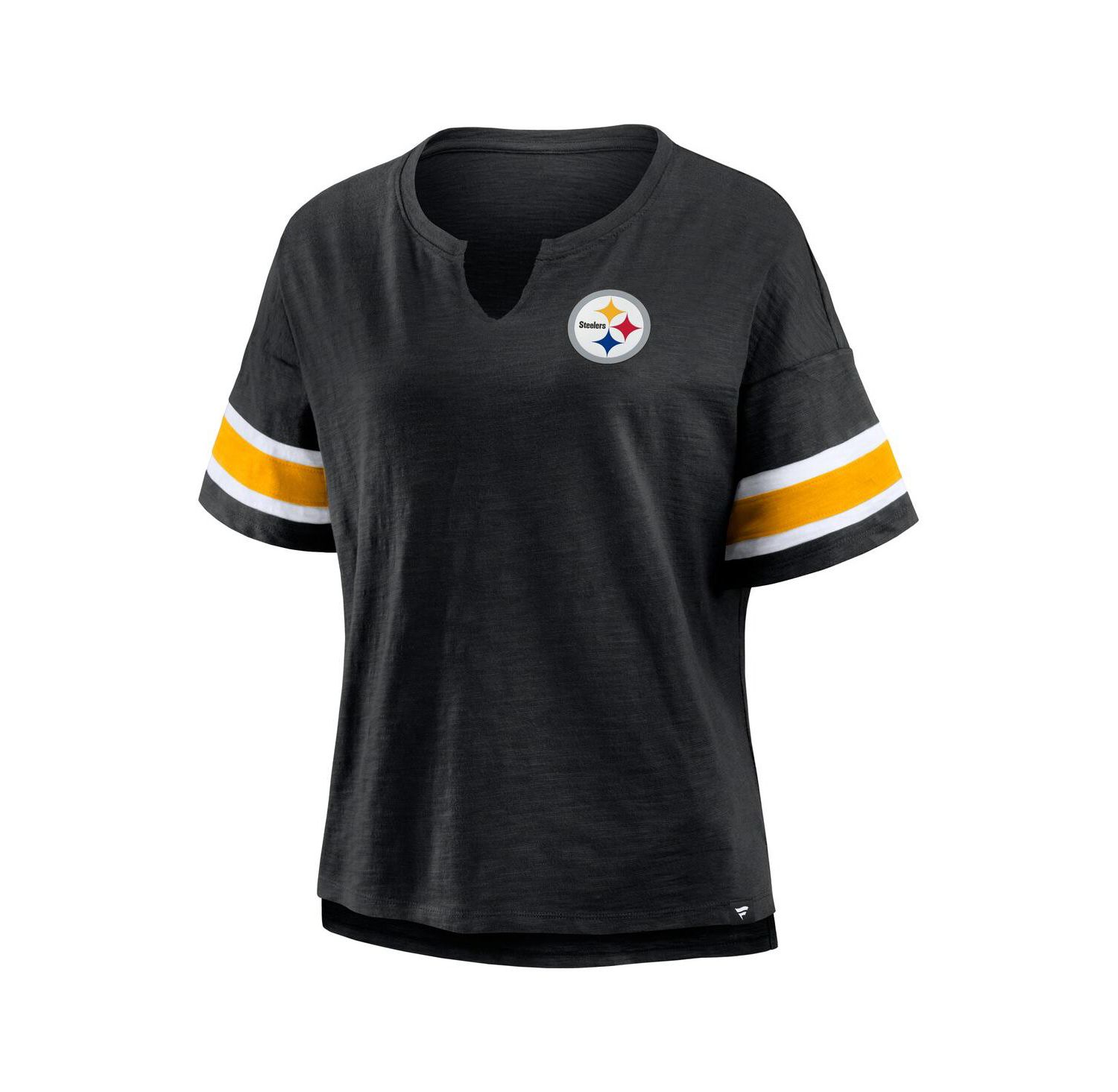 Women's Black Pittsburgh Steelers Redzone Curl Route T-Shirt