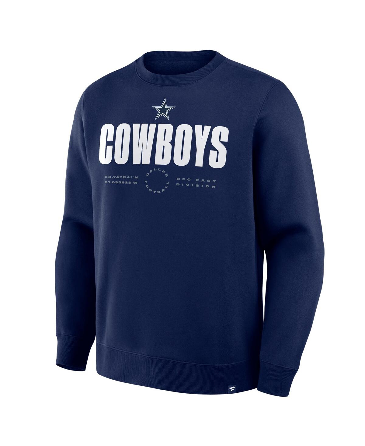 Fanatics Men's Navy Dallas Cowboys Direct Handoff Legacy Pullover Sweatshirt In Blue