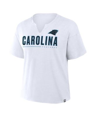 Fanatics - Women's White Carolina Panthers Redzone Slub Boxy T-Shirt