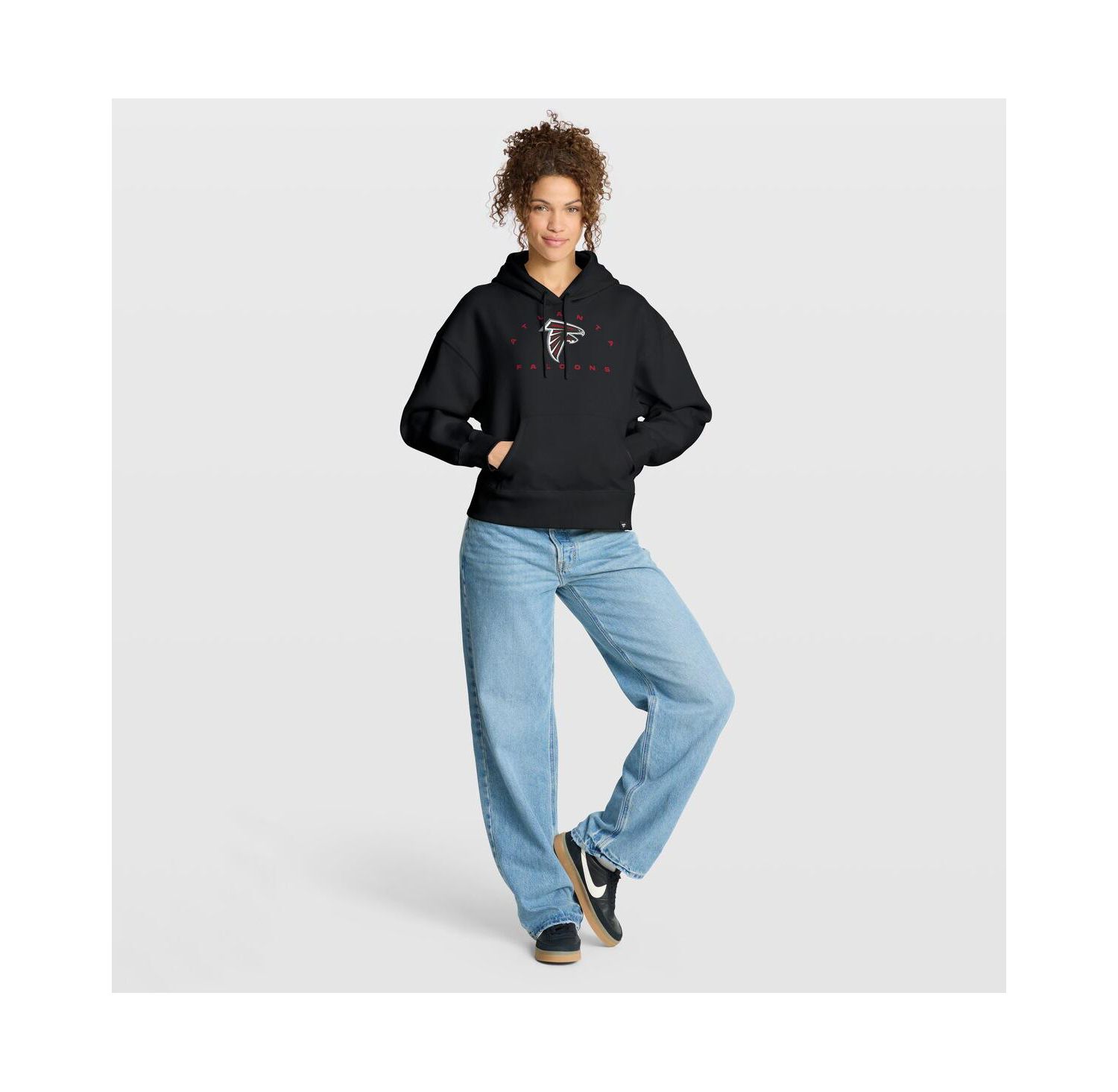 Women's Black Atlanta Falcons Eligible Receiver Legacy Pullover Hoodie