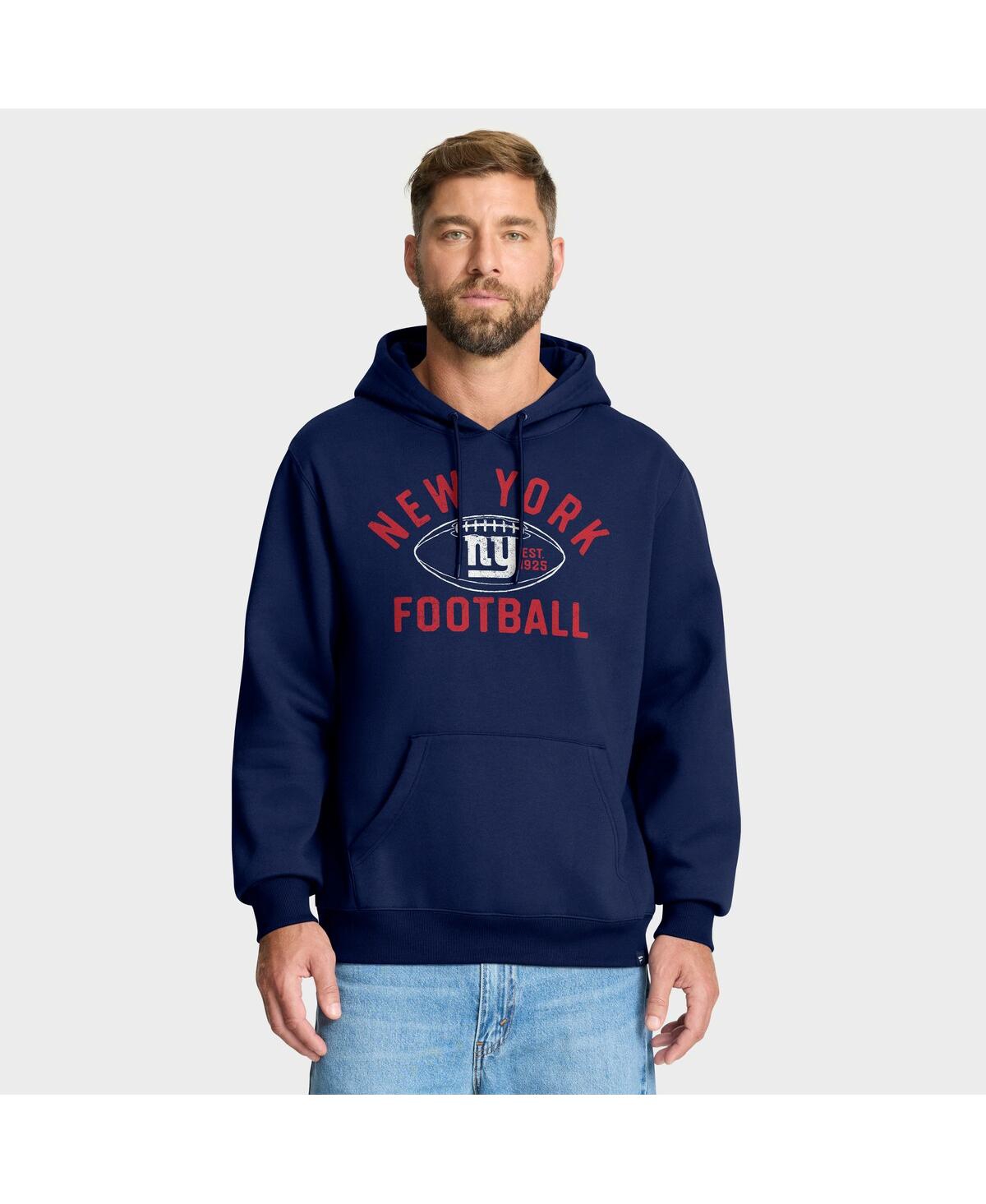 Fanatics Men's Navy New York Giants Fumblerooski Legacy Pullover Hoodie In Blue