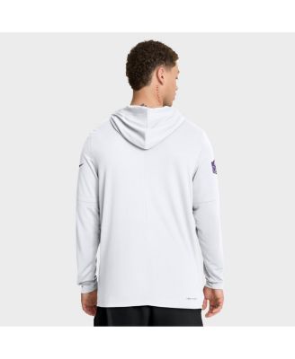 Men's White Minnesota Vikings Alt Pack Pass Accuracy Performance Long Sleeve Hoodie T-Shirt