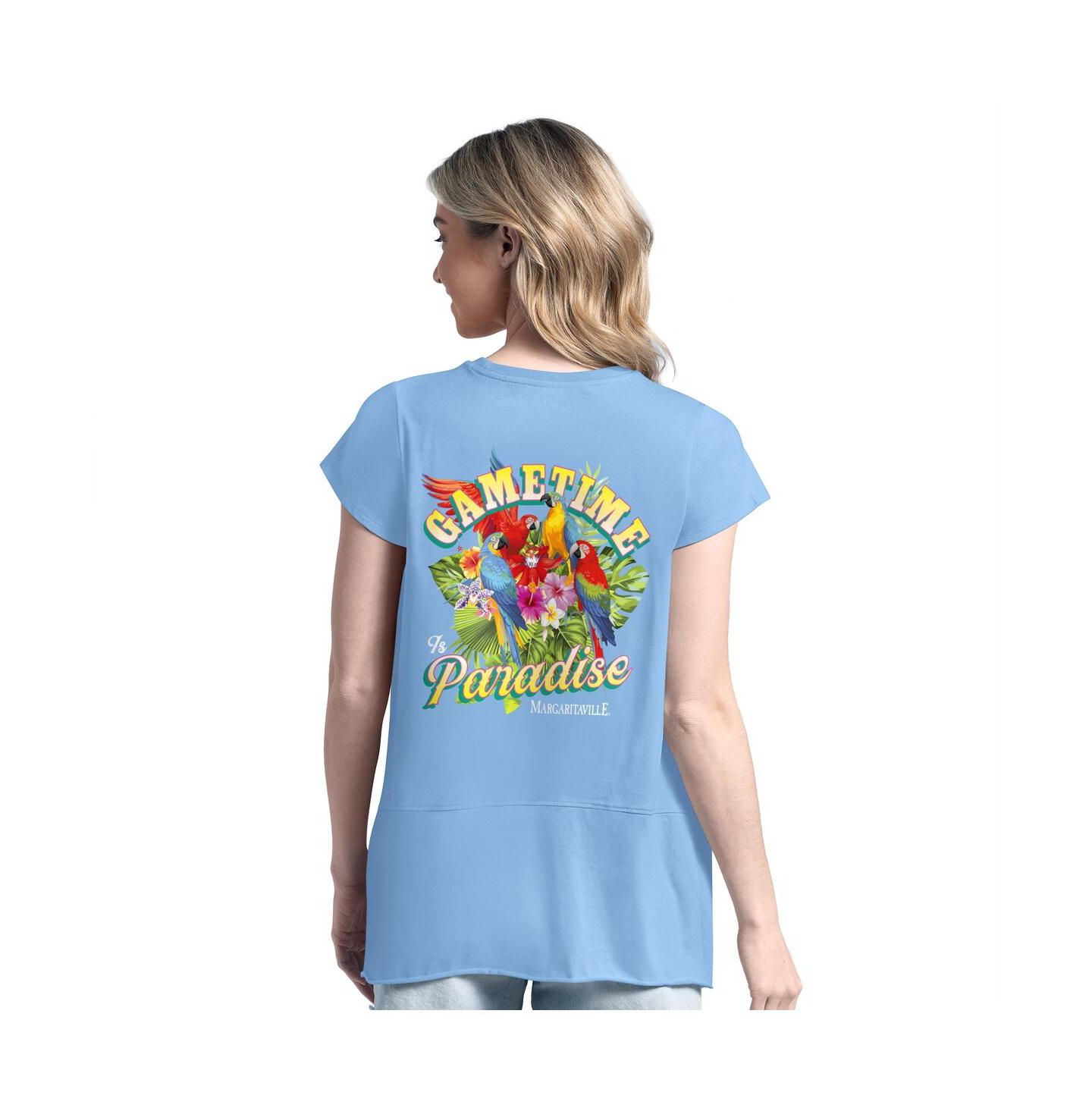 Женская футболка Margaritaville Blue Buffalo Bills Gametime Is Paradise — фото 2