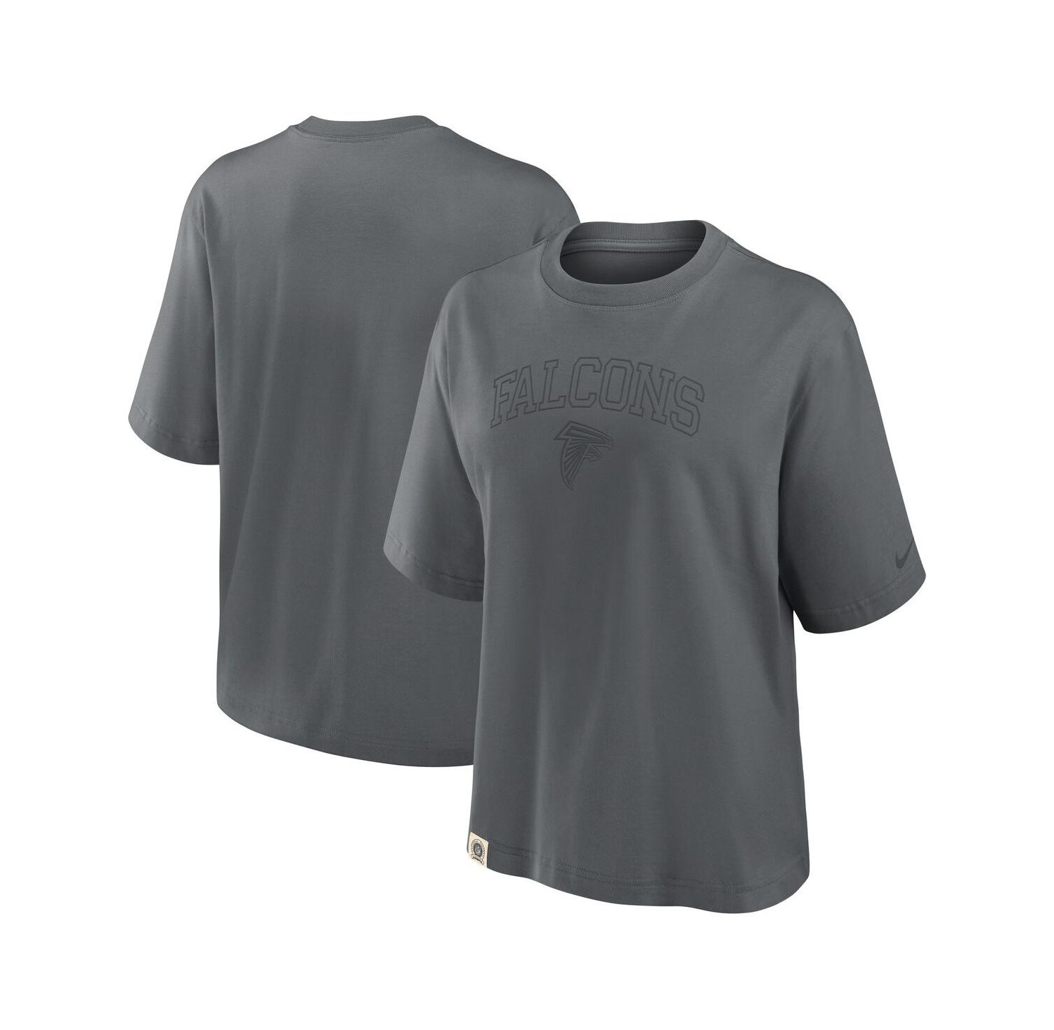Women's Charcoal Atlanta Falcons Glory Arch Boxy T-Shirt