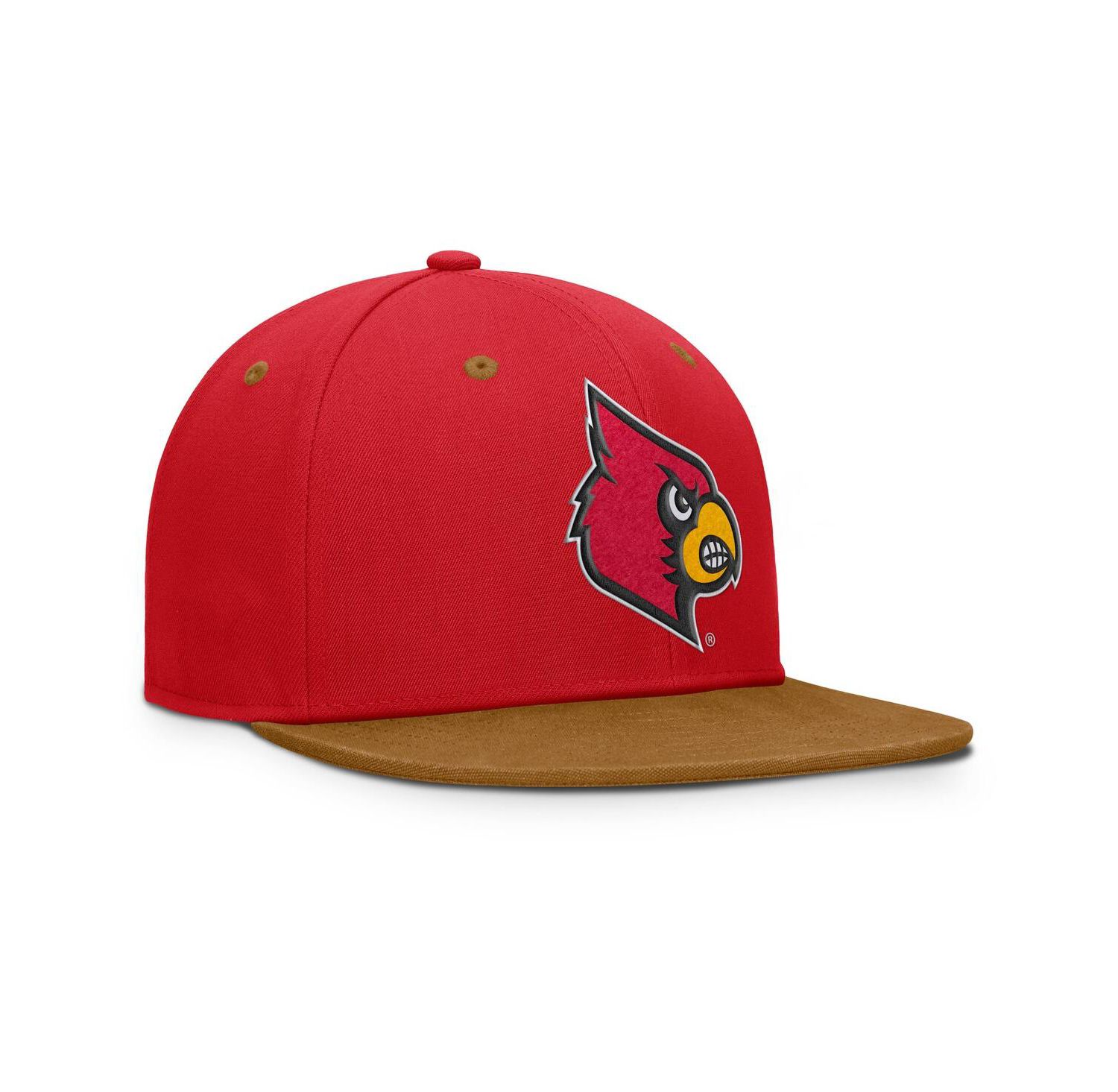 Men's Red/Brown Louisville Cardinals NoBo Fitted Hat
