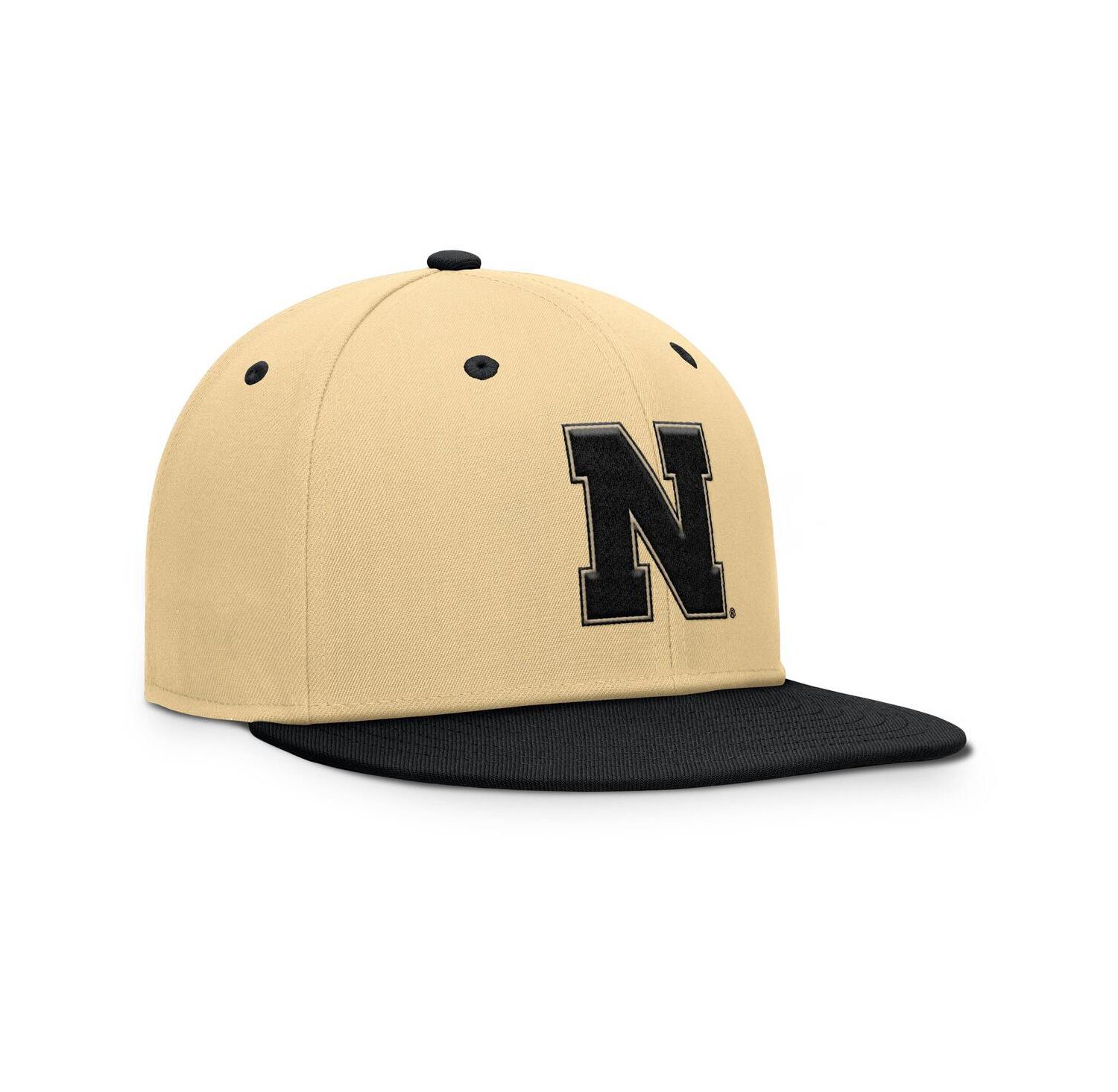 Men's Khaki/Black Nebraska Huskers Balance Fitted Hat