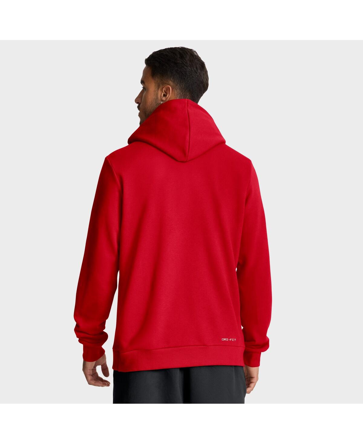 Nike Scarlet Ohio State Buckeyes 2025 Sideline Standard Issue Dri-fit Hoodie In Red