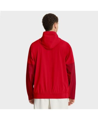 Men's Scarlet Ohio State Buckeyes Anorak Half-Zip Hoodie Jacket