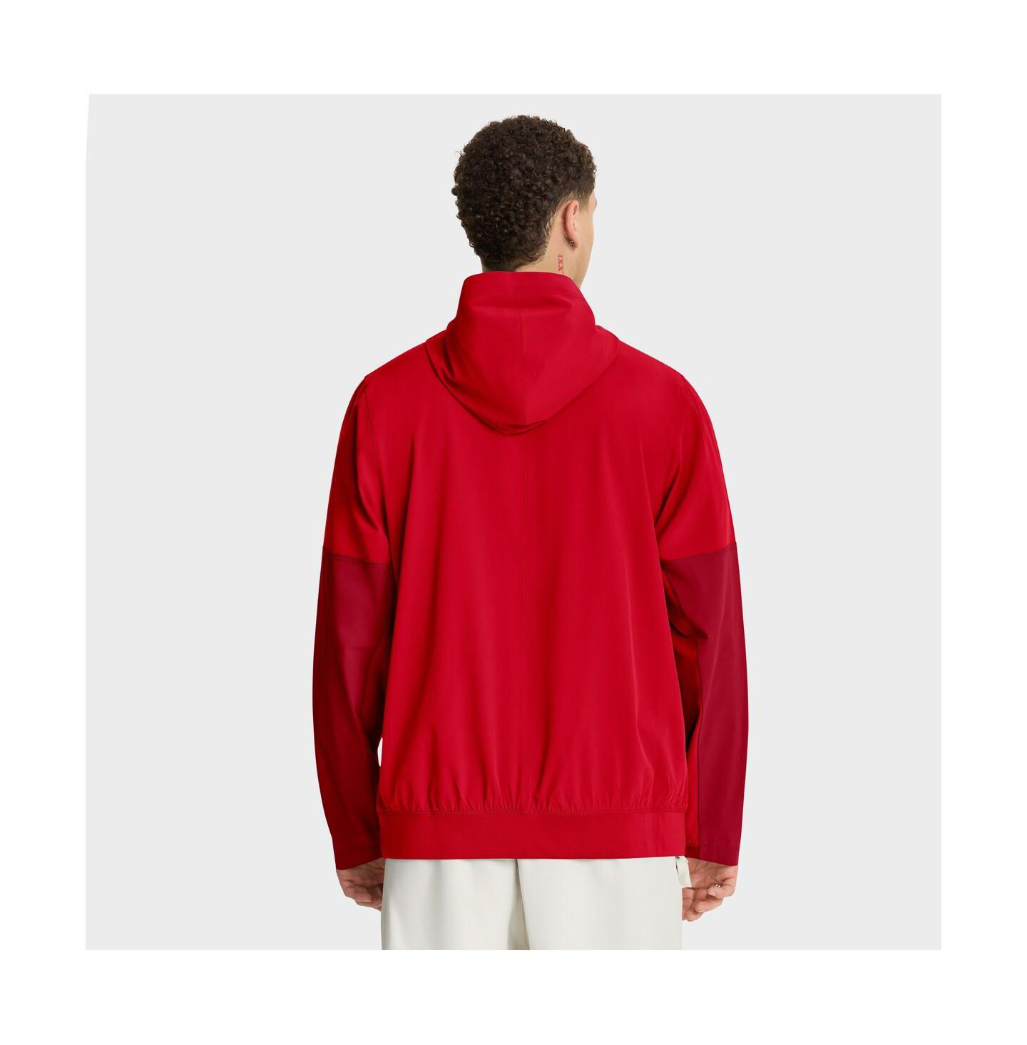 Мужская куртка Nike Scarlet Ohio State Buckeyes Anorak Half-Zip Hoodie Jacket — фото 2