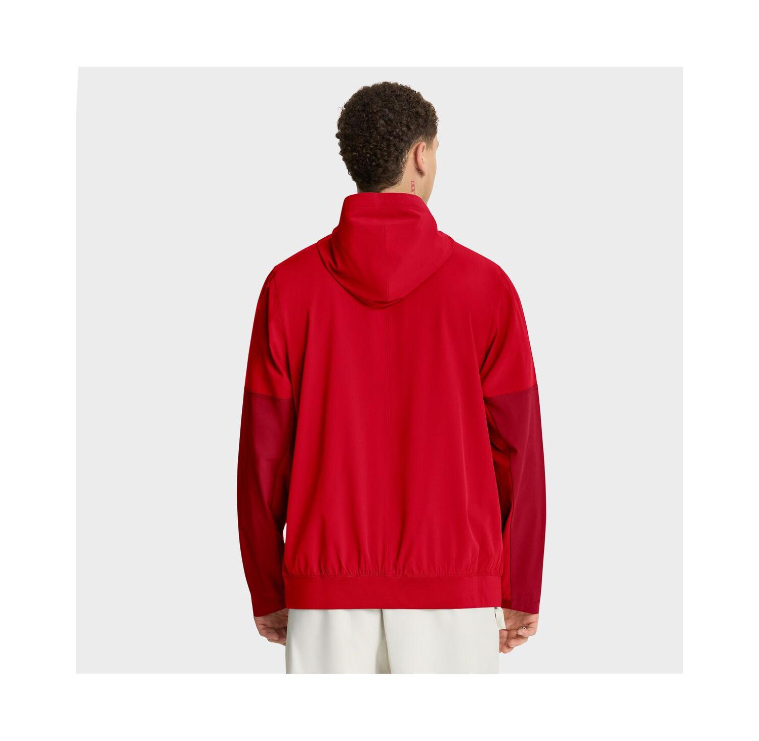 Men's Scarlet Ohio State Buckeyes Anorak Half-Zip Hoodie Jacket