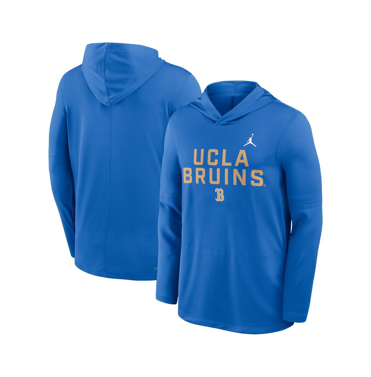 Мужское худи Jordan Blue Ucla Bruins 2025 Sideline Performance Long Sleeve T-Shirt — фото 4