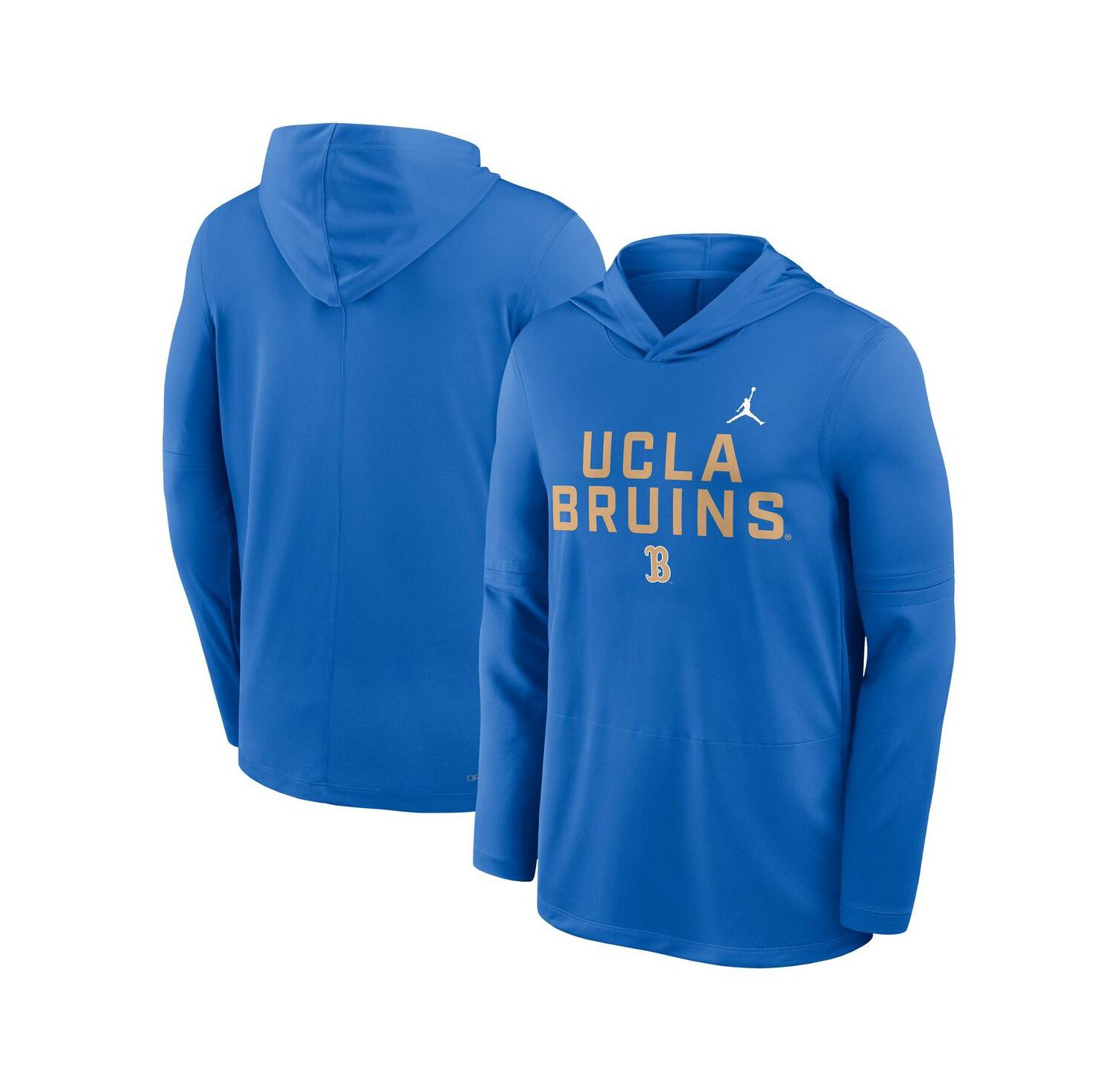 Men's Blue UCLA Bruins 2025 Sideline Performance Long Sleeve Hoodie T-Shirt