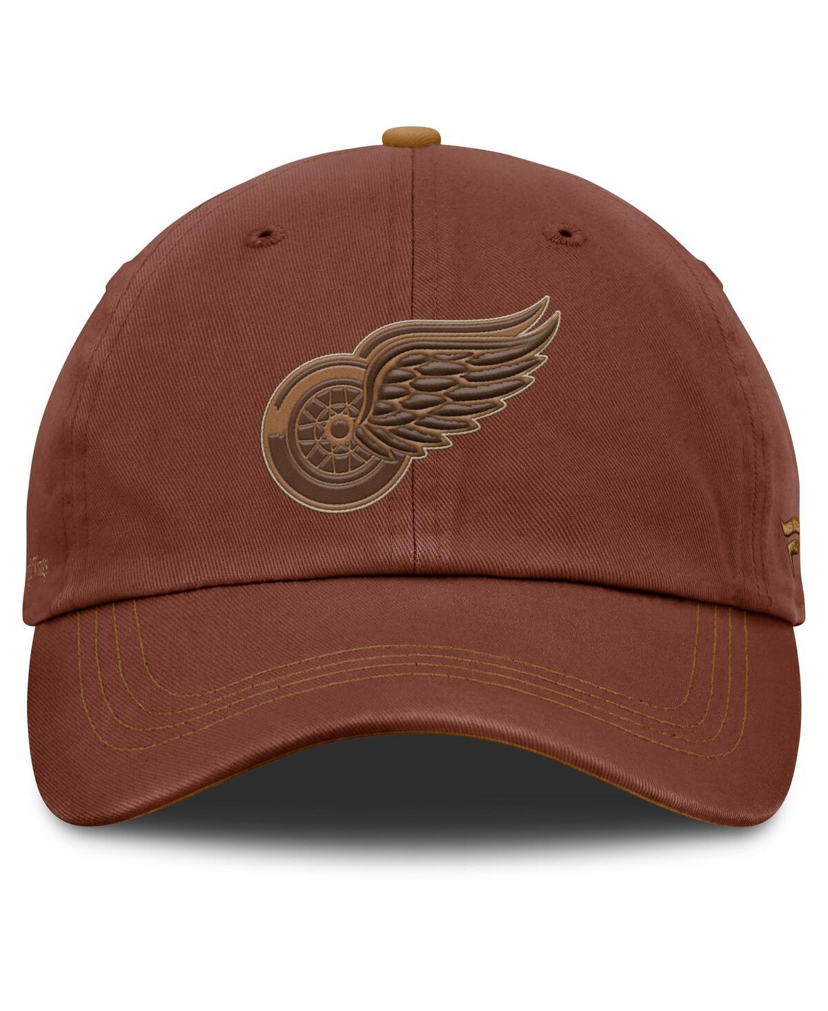 Fanatics Men's Brown Detroit Red Wings Fall Leaves Timber Adjustable Hat In Brown