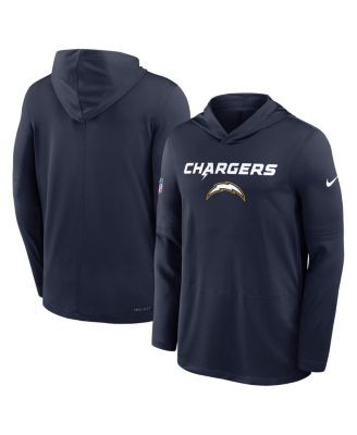 Nike - Men's Navy Los Angeles Chargers Alternate Super Chargers Sideline Performance Long Sleeve Hoodie T-Shirt