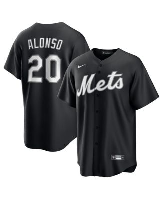 Nike - Men's Pete Alonso Black New York Mets Lights Out Replica Player Jersey