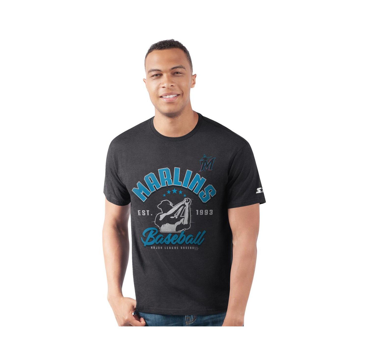 Men's Black Miami Marlins Prime Time Batter T-Shirt