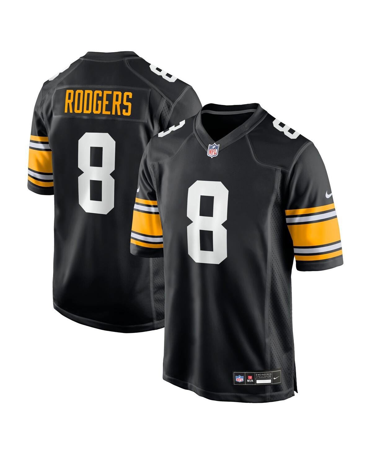 Nike Men's Aaron Rodgers Black Pittsburgh Steelers Alternate Game Jersey