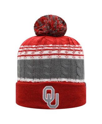 Top of the World - Men's Crimson Oklahoma Sooners Altitude Cuffed Pom with Knit Hat
