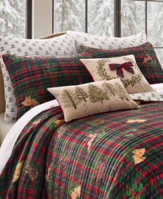 Home Merry Tartan 2-Pc. Sham Set, European