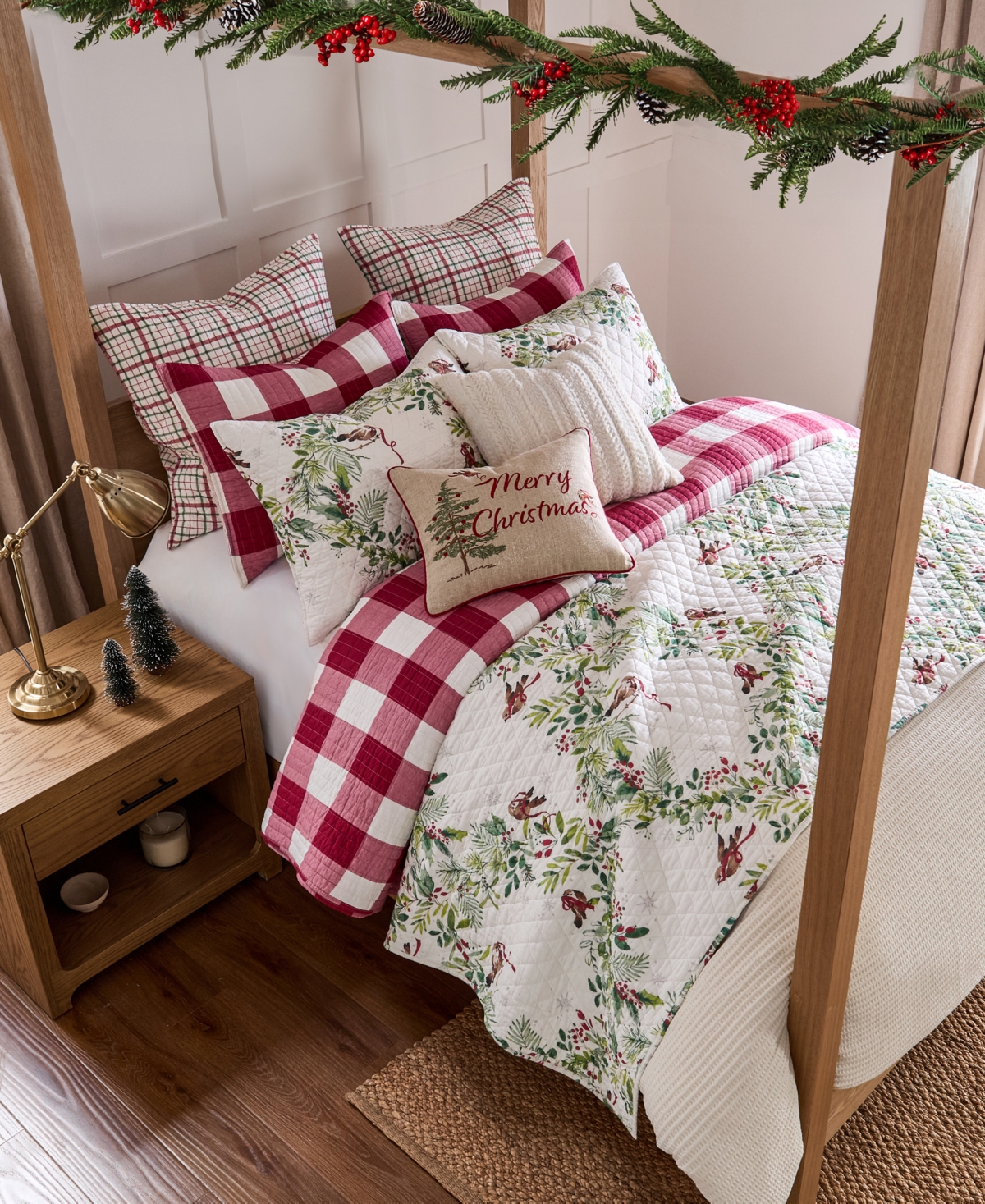 Levtex Home Tinsel Tidings Reversible Quilt, Full/queen In White