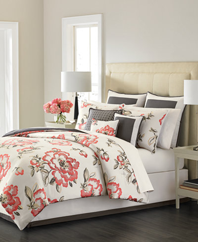 CLOSEOUT! Martha Stewart Collection Peony Blossom 9-Piece Bedding Sets, Only at Macy's
