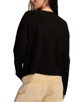 Women's Waffle V-Neck Sweater