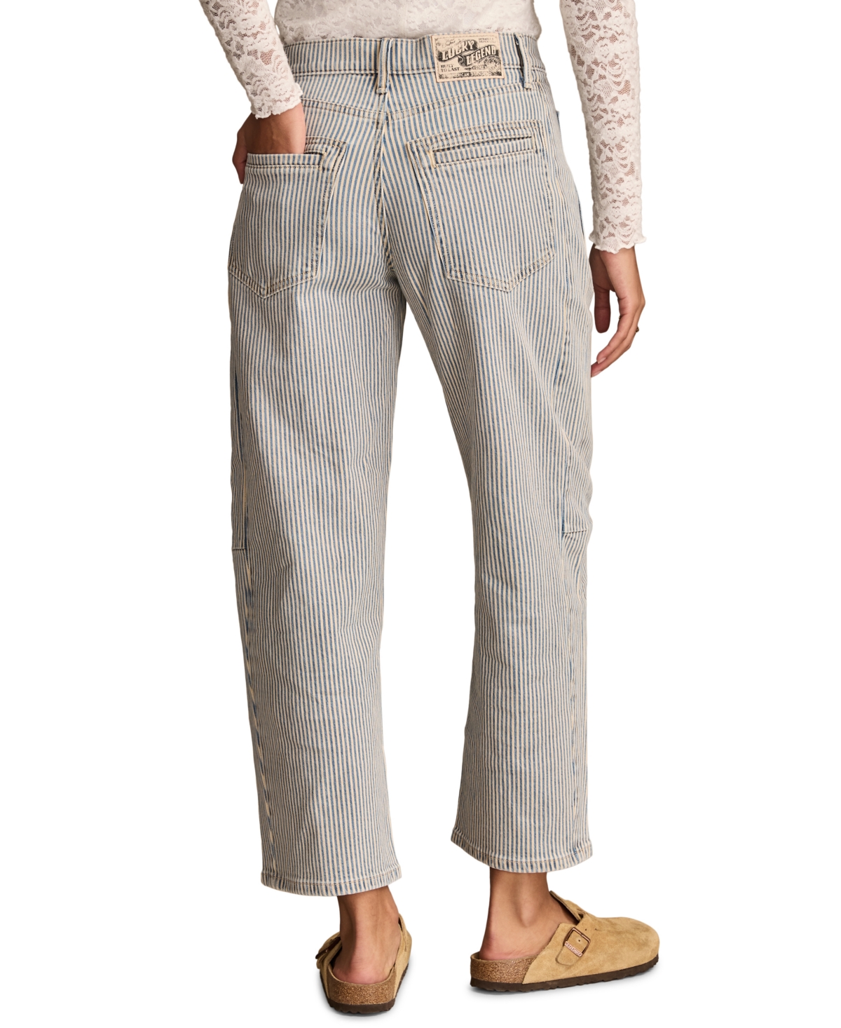 Lucky Brand Legend Barrel Leg Jeans In Gray